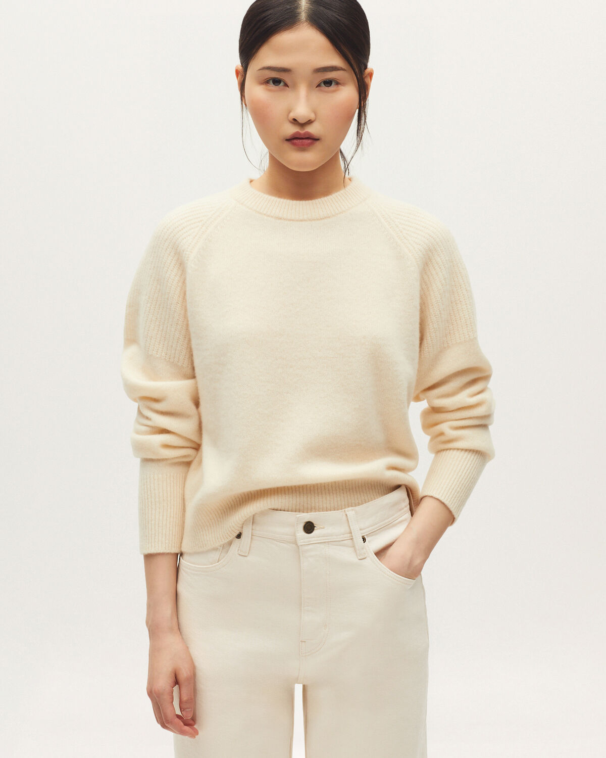 Pull en cachemire - K300 ECRU BEIGE - 1