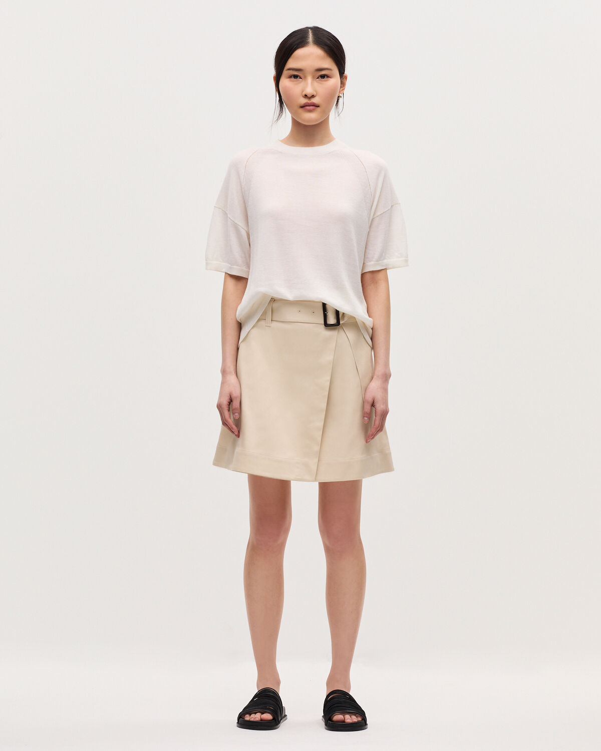 Pull en laine mérinos et soie - H013 GARDENIA - 2