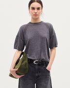Pull en laine mérinos et soie - K071 RABBIT GRAY - 1