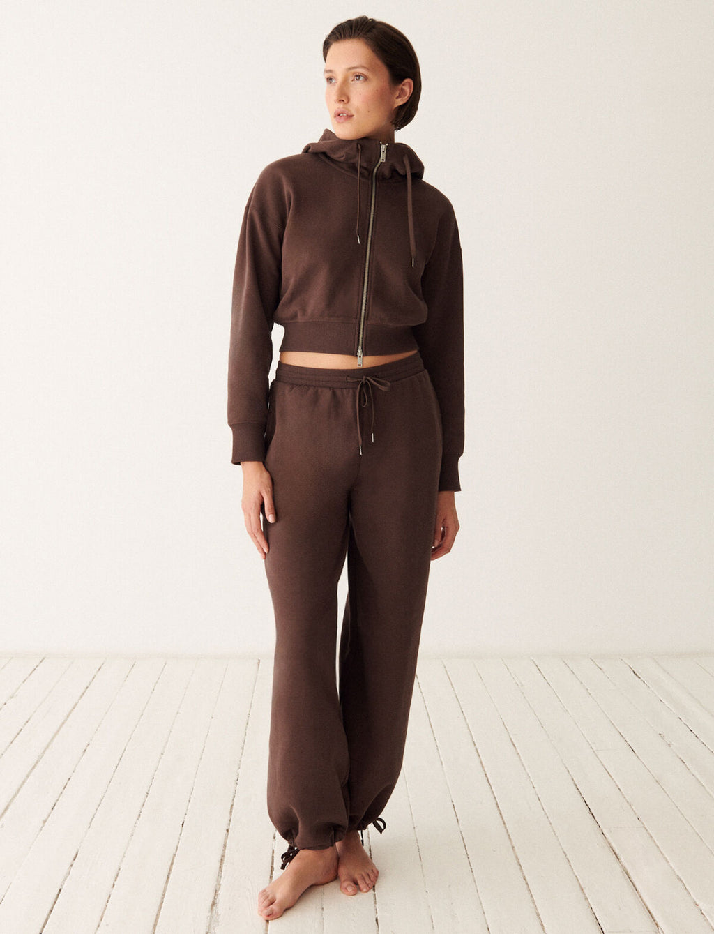 Pantalon TERRY - Fudge brown - 1
