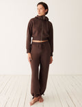 Pantalon TERRY - Fudge brown - 1