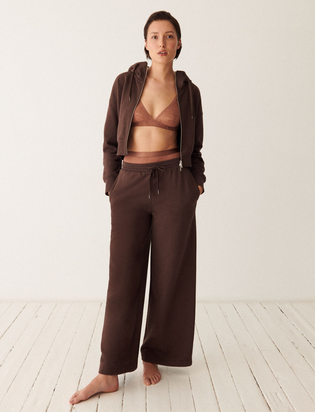 Pantalon TERRY - Fudge brown - 2