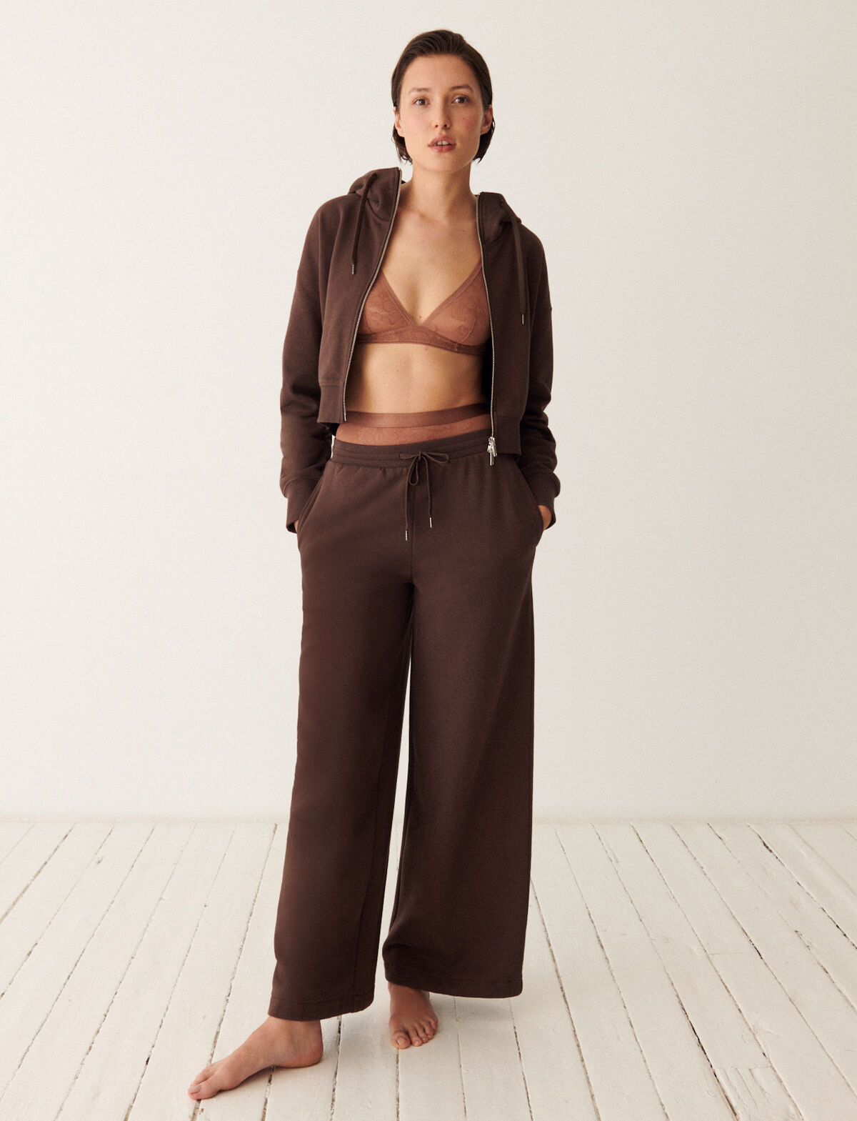 Pantalon TERRY - Fudge brown - 2