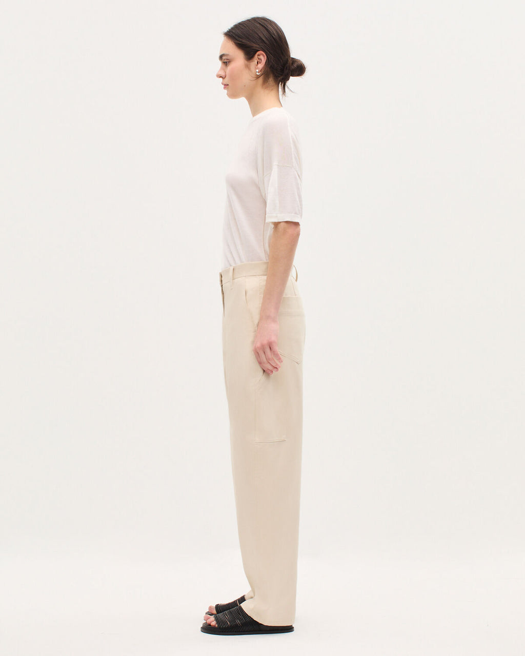 Pantalon barrel - H013 GARDENIA - 2