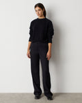 Pantalon droit en laine - H091 BLACK BEAUTY - 1
