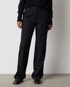 Pantalon droit en laine - H091 BLACK BEAUTY - 2