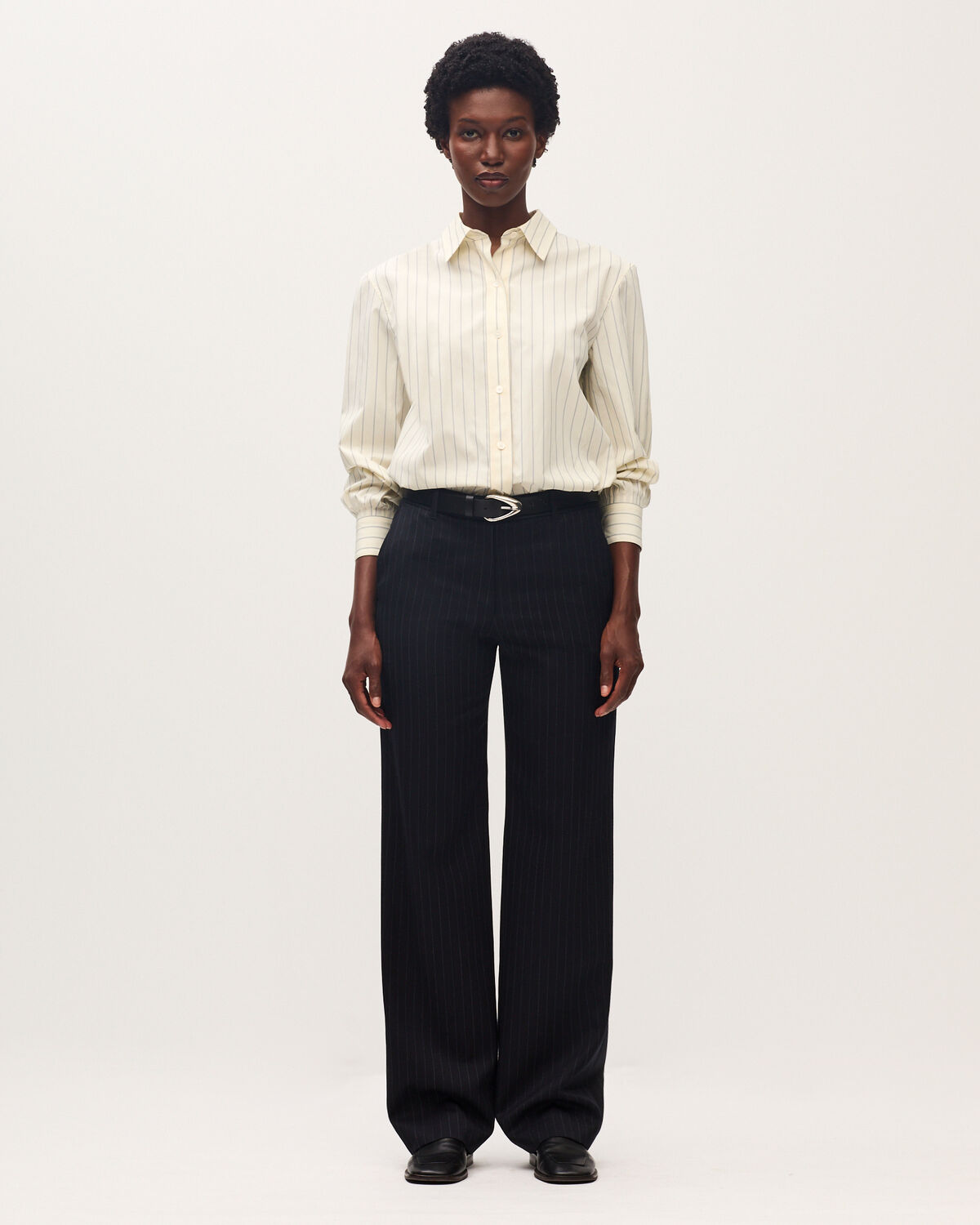 Pantalon droit en laine - K690 ST NAVY - 1