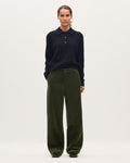 Pantalon barrel en velours côtelé - U550 GREEN - 1