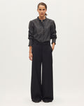 Pantalon large fluide avec une touche de cachemire - H091 BLACK BEAUTY - 1