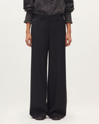 Pantalon large fluide avec une touche de cachemire - H091 BLACK BEAUTY - 2