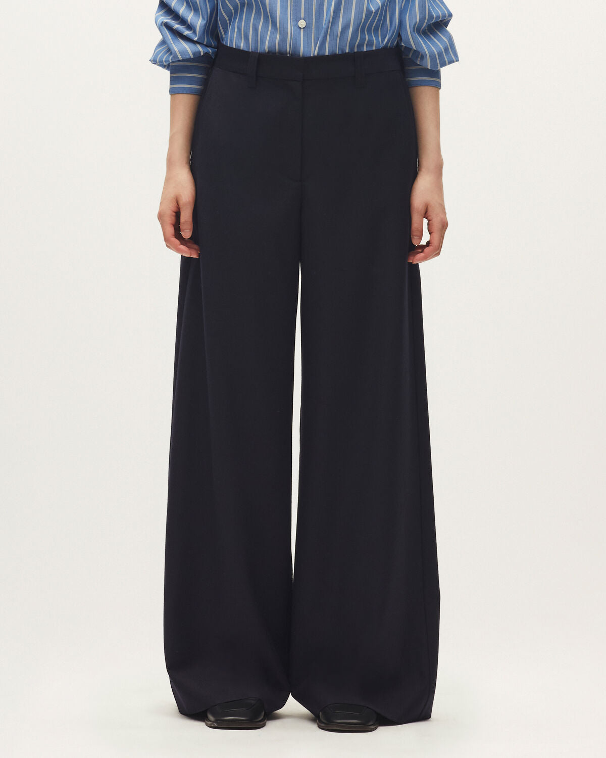 Pantalon large fluide avec une touche de cachemire - H695 NIGHT SKY - 2