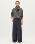 Pantalon large fluide avec une touche de cachemire - K075 ST DARK GRAY - 1