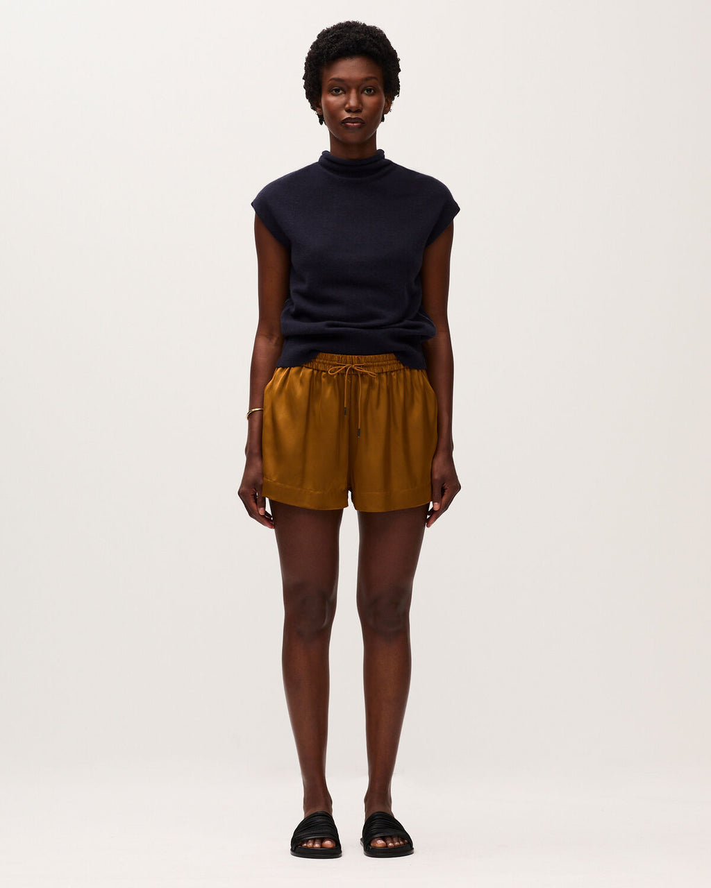 Short fluide satiné - K340 BONE BROWN - 2