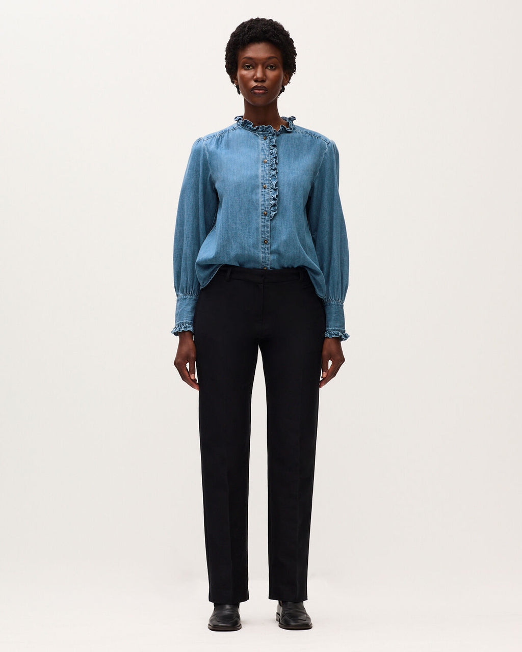Pantalon droit ajusté - H091 BLACK BEAUTY - 1