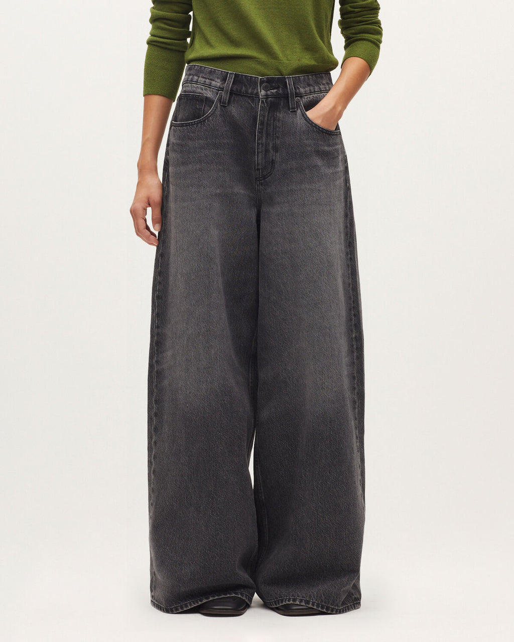 Jean wide JEANETTE - K081 DARK GRAY - 2