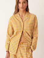 Set de pyjama DREAM FLANELLE - mini vichy jaune ocre - 2