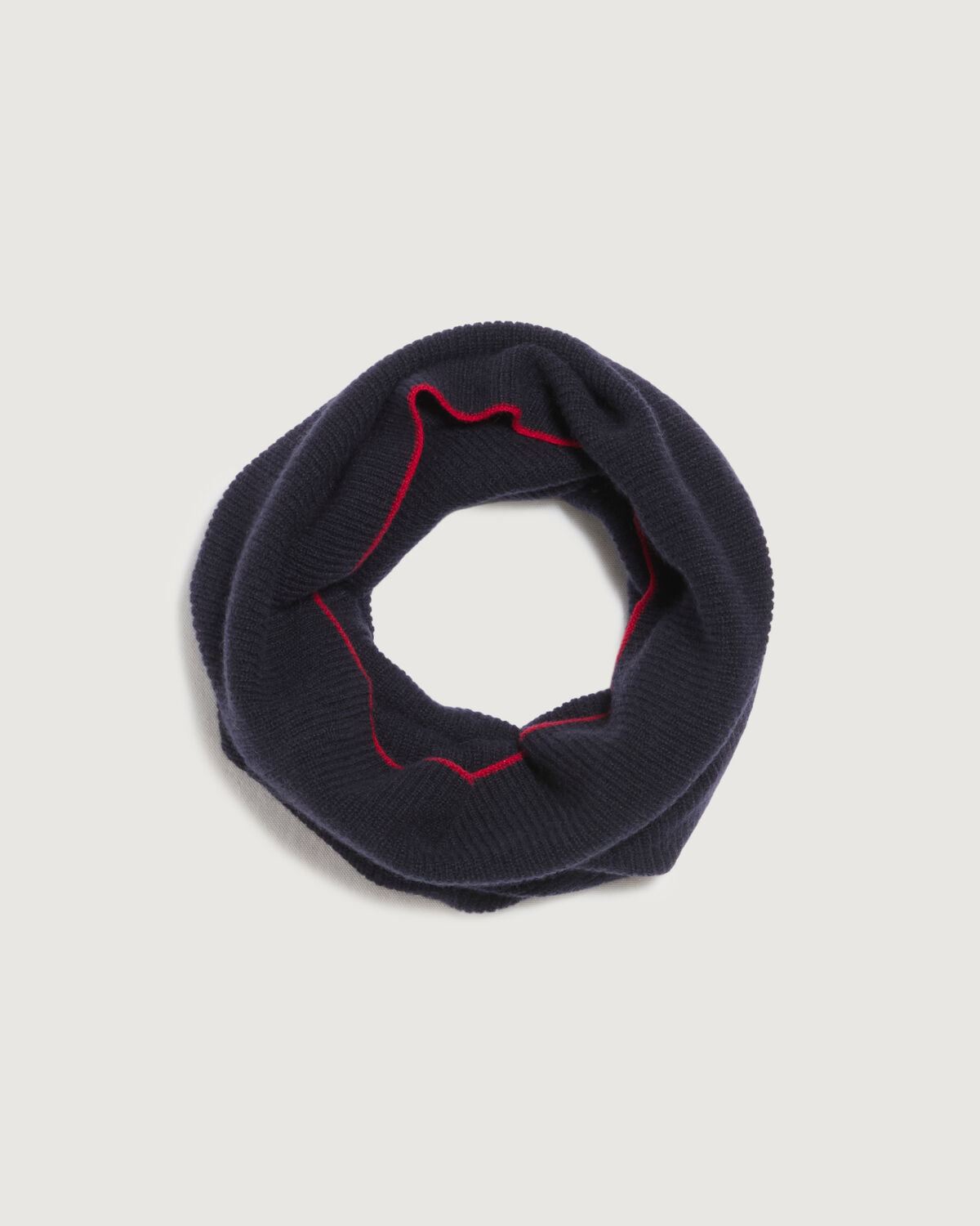 Snood en cachemire - M699 NAVY ST RED - 2