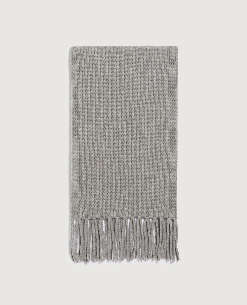 Écharpe à franges en laine - K041 FORMAL GRAY - 1