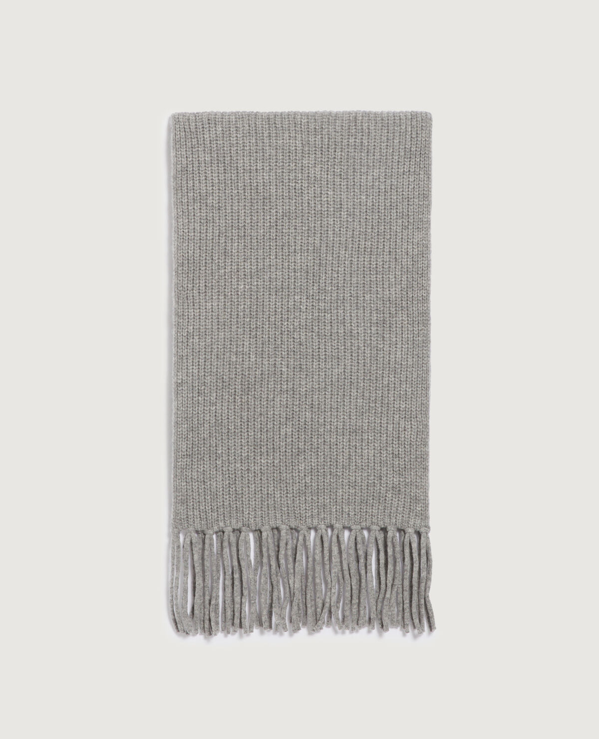 Écharpe à franges en laine - K041 FORMAL GRAY - 1