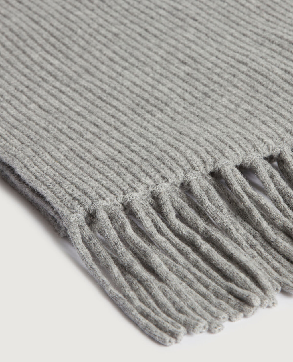 Écharpe à franges en laine - K041 FORMAL GRAY - 2