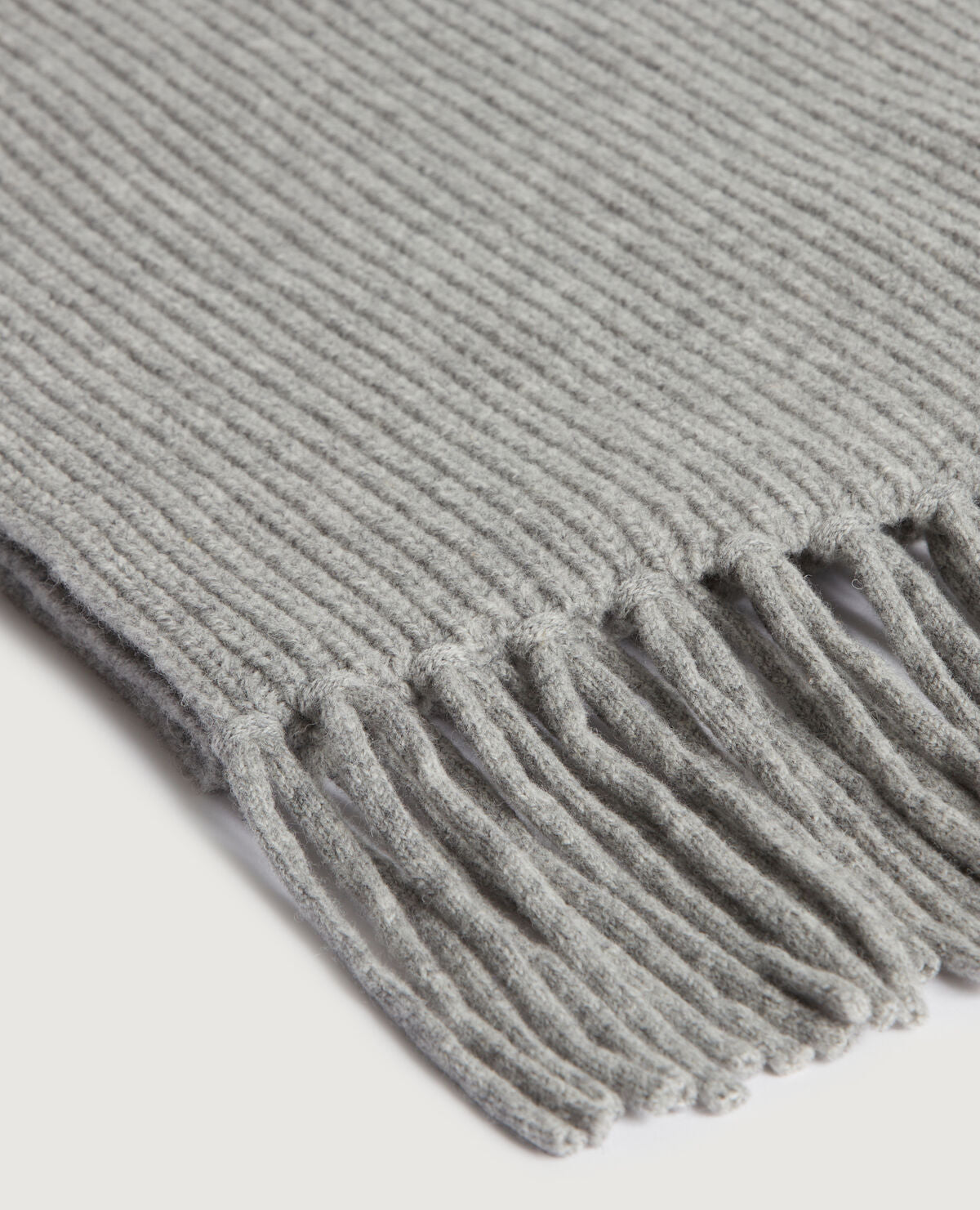 Écharpe à franges en laine - K041 FORMAL GRAY - 2