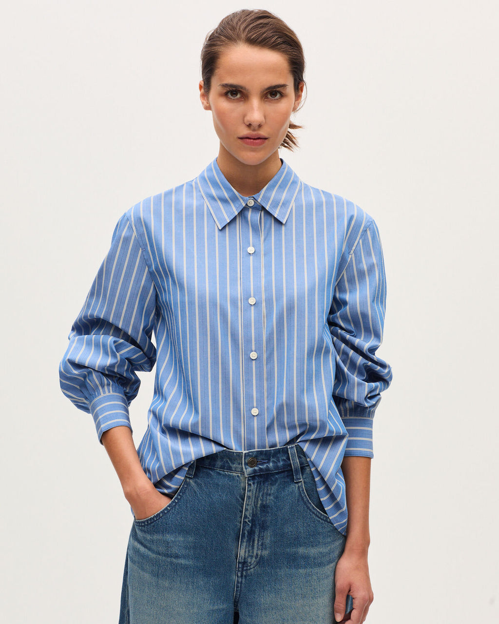 Chemise rayée - K632 STRIPES BLUE - 1