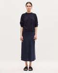 Jupe midi fluide satinée - H695 NIGHT SKY - 1