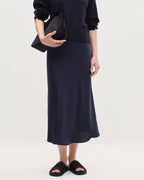 Jupe midi fluide satinée - H695 NIGHT SKY - 2