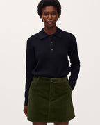Jupe courte en velours côtelé - U550 GREEN - 1