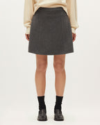 Jupe courte double face - K070 MEL GRAY - 2