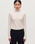 Top col montant texturé - K000 WHITE - 1