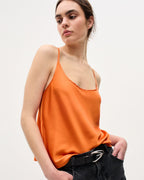 Top satiné à fines bretelles - K240 APRICOT ORANGE - 1