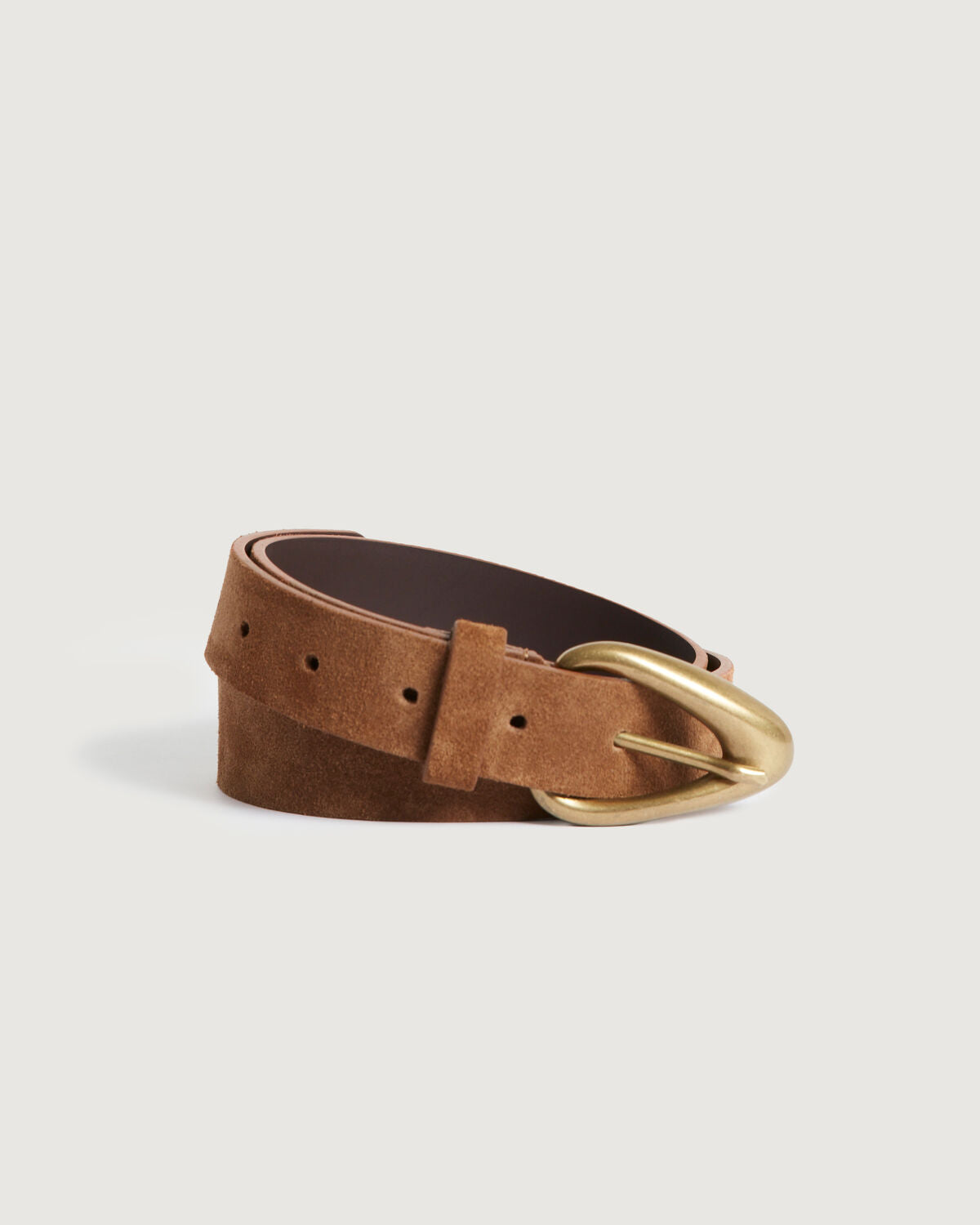 Ceinture en cuir suédé - L280 COGNAC - 1