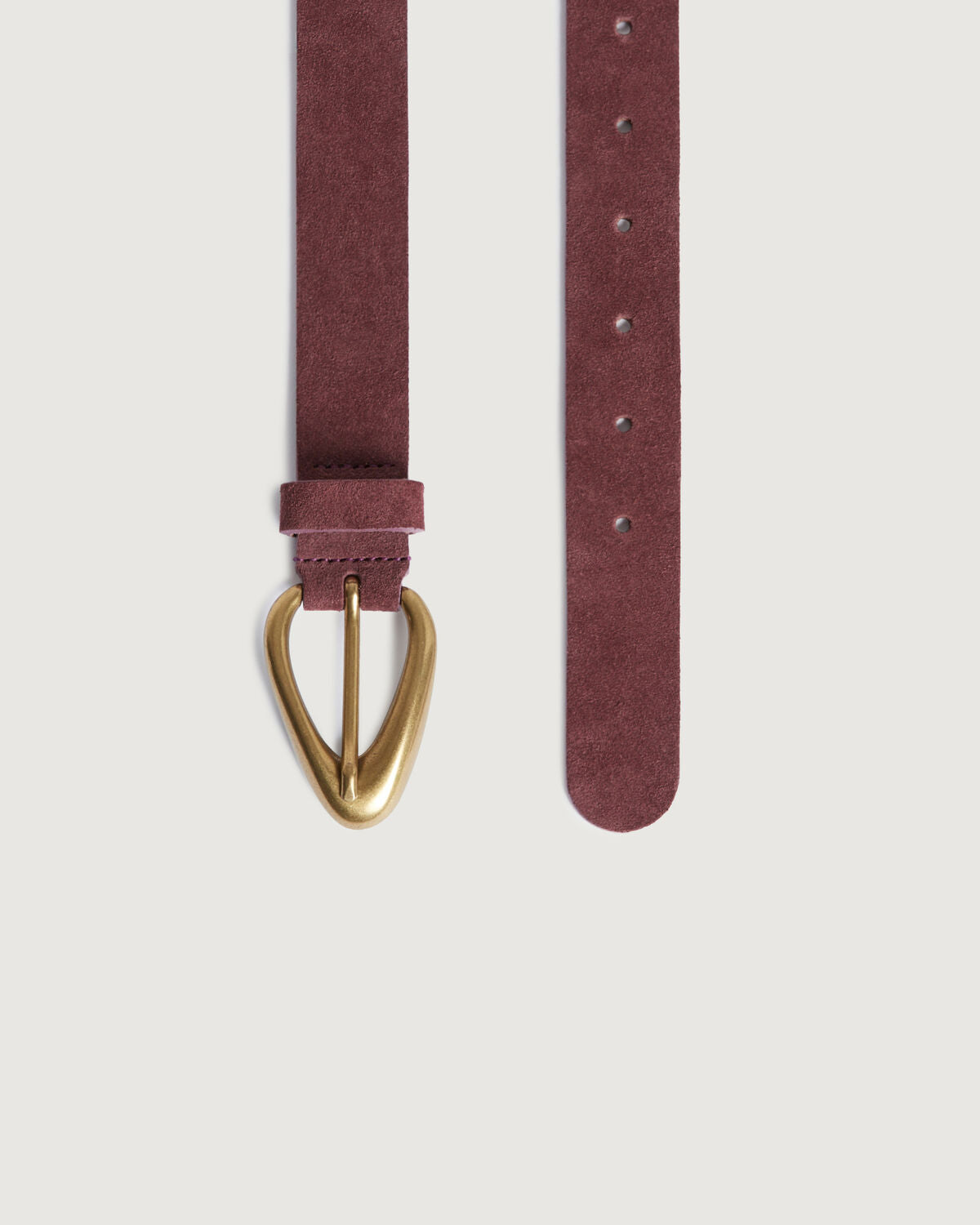 Ceinture en cuir suédé - L770 WINE - 2