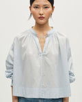 Blouse imprimée en coton - L600 TRIANGLE PALE BLUE - 1
