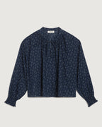 Blouse imprimée en coton - L692 TRIANGLE NAVY - 2