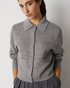 Cardigan en laine - L020 BICO GRAY - 1