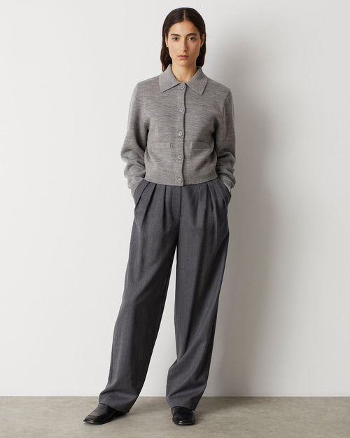 Cardigan en laine - L020 BICO GRAY - 2