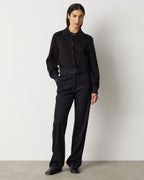 Cardigan bicolore en laine - L090 BICO BLACK NAVY - 2