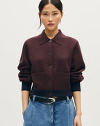 Cardigan bicolore en laine - L386 BICO BROWN NAVY - 1