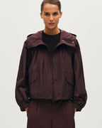 Parka courte ultra-légère en nylon déperlant - L380 FUDGE DARK BROWN - 1