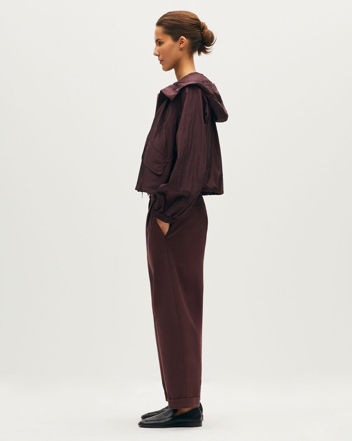 Parka courte ultra-légère en nylon déperlant - L380 FUDGE DARK BROWN - 2