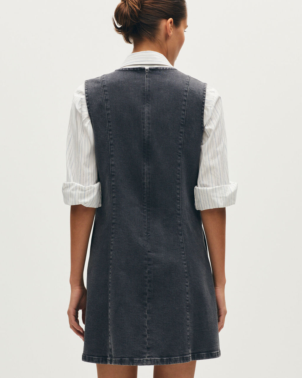 Robe courte en denim - K081 DARK GRAY - 1