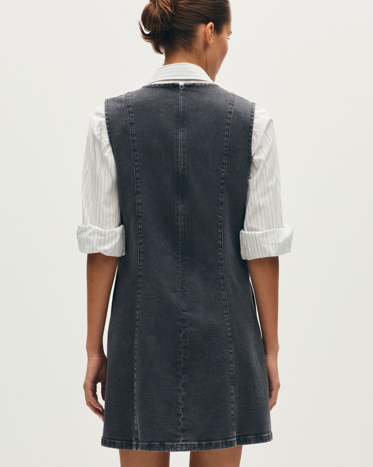 Robe courte en denim - K081 DARK GRAY - 1