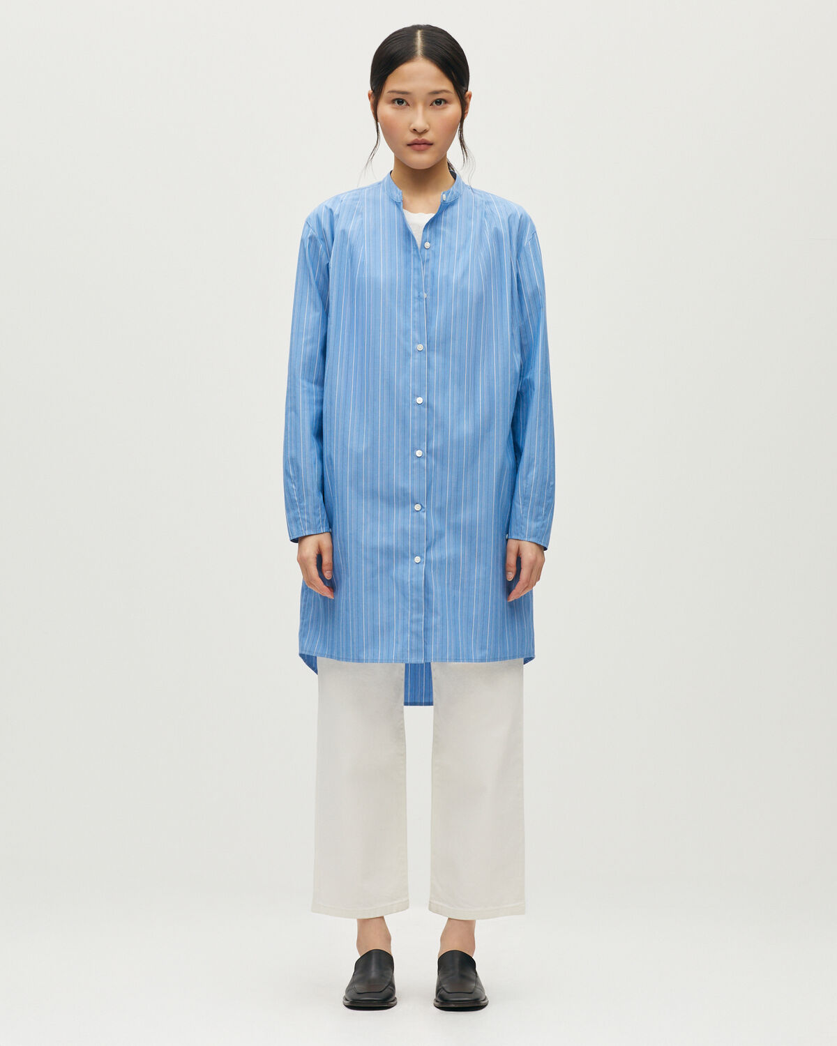 Robe tunique en coton - L631 STRIPES BLUE - 1