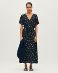 Robe longue fluide à pois - L093 NEW DOTS BLACK - 1