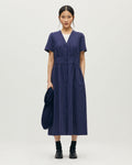 Robe longue manches courtes - L684 ST BLUE WHITE - 1