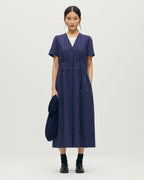 Robe longue manches courtes - L684 ST BLUE WHITE - 1