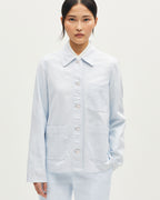 Veste workwear en lin et coton - L610 LIGHT BLUE WATER - 1