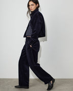 Blouson en velours côtelé - U690 NAVY - 1